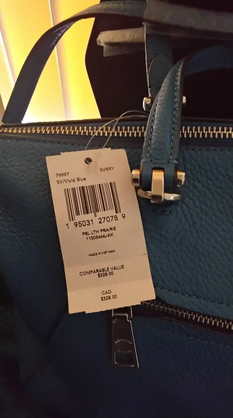 NWT~COACH Polished Pebble Leather Prairie Satchel in Cobalt Blue~$328 tag~